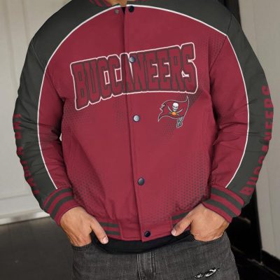 Tampa Bay Buccaneers National Football League Varsity Jacket Baseball Button Jacket BJA1635