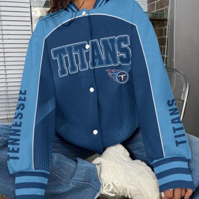 Tennessee Titans National Football League Varsity Jacket Baseball Button Jacket BJA1653