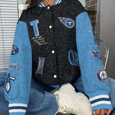 Tennessee Titans National Football League Varsity Jacket Baseball Button Jacket BJA1655