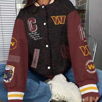 Washington Commanders National Football League Varsity Jacket Baseball Button Jacket BJA1673