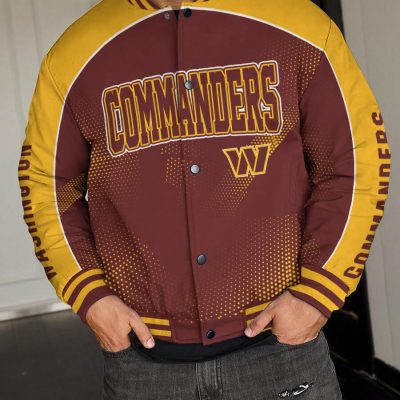 Washington Commanders National Football League Varsity Jacket Baseball Button Jacket BJA1677