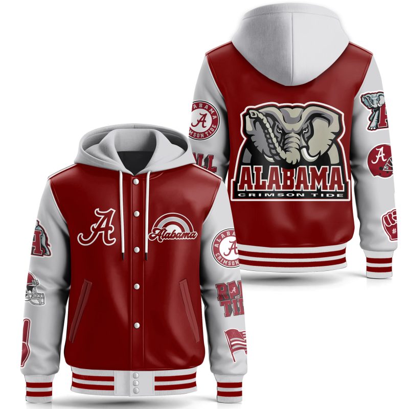 Alabama Crimson Tide Special Hooded Baseball Jacket CHB1291