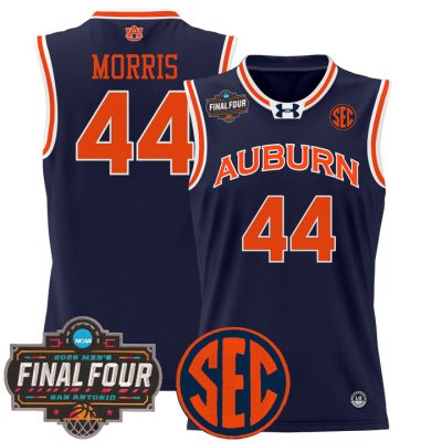 Auburn Tigers 2025 Final Four Patch Lightweight Basketball Jersey - Navy Chris Morris