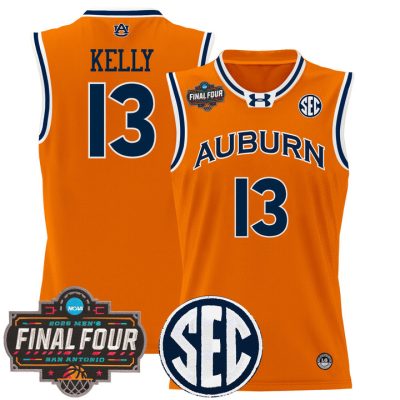 Auburn Tigers 2025 Final Four Patch Lightweight Basketball Jersey - Orange Miles Kelly