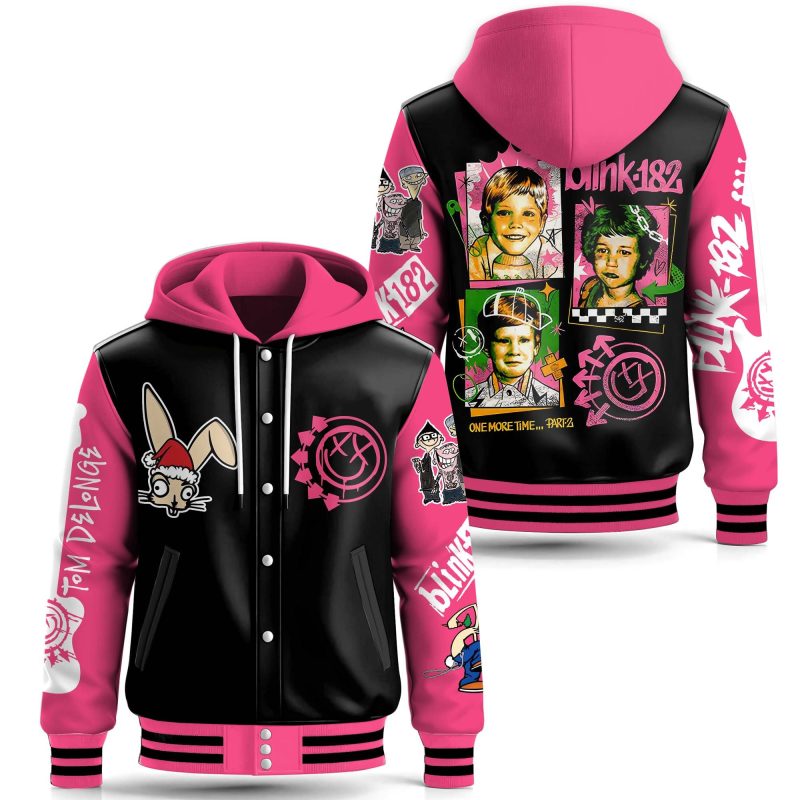 Blink 182 Music Hooded Baseball Jacket CHB1033