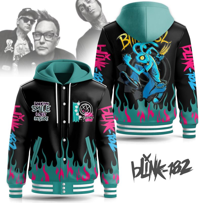 Blink-182 Special Hooded Baseball Jacket CHB1125