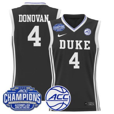Duke Blue Devils 2025 ACC Women's Conference Tournament Champions Lightweight Basketball Jersey - Black Jadyn Donovan