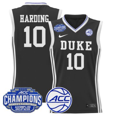 Duke Blue Devils 2025 ACC Women's Conference Tournament Champions Lightweight Basketball Jersey - Black Lindsey Harding