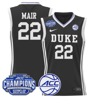 Duke Blue Devils 2025 ACC Women's Conference Tournament Champions Lightweight Basketball Jersey - Black Taina Mair