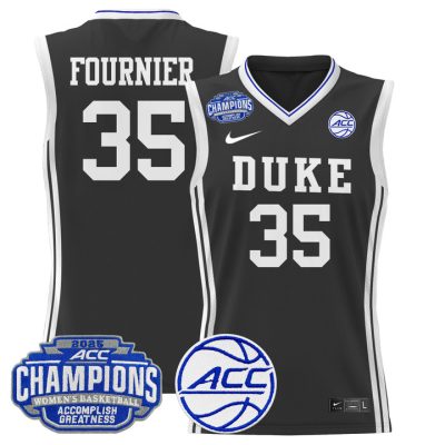 Duke Blue Devils 2025 ACC Women's Conference Tournament Champions Lightweight Basketball Jersey - Black Toby Fournier