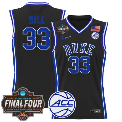 Duke Blue Devils 2025 Final Four Patch Basketball Jersey - Black Grant Hill