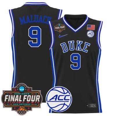 Duke Blue Devils 2025 Final Four Patch Basketball Jersey - Black Khaman Maluach