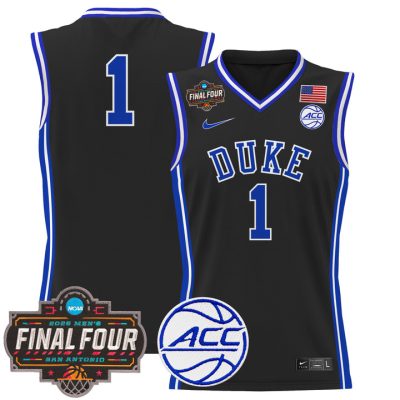 Duke Blue Devils 2025 Final Four Patch Basketball Jersey - Black Team