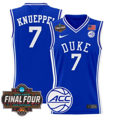 Duke Blue Devils 2025 Final Four Patch Basketball Jersey - Royal Kon Knueppel