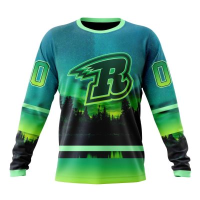 ECHL Rapid City Rush Design With Northern Lights Performance Long Sleeve Shirt