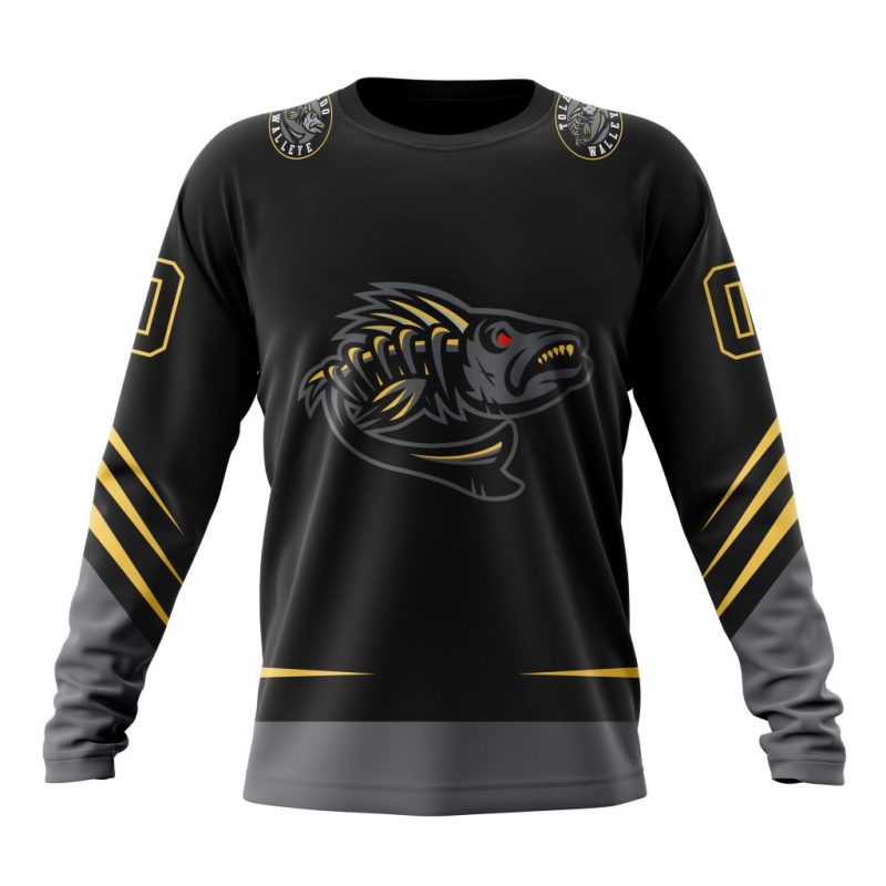 ECHL Toledo Walleye Personalized BoneFish Design Performance Long Sleeve Shirt