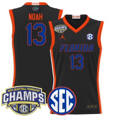 Florida Gators 2025 SEC Conference Tournament Champions Basketball Jersey - Black Joakim Noah