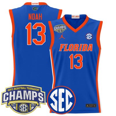 Florida Gators 2025 SEC Conference Tournament Champions Basketball Jersey - Royal Joakim Noah