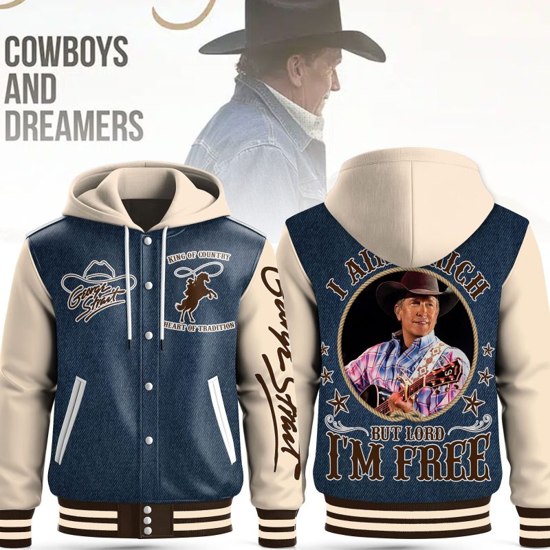 George Strait Special Hooded Baseball Jacket CHB1121