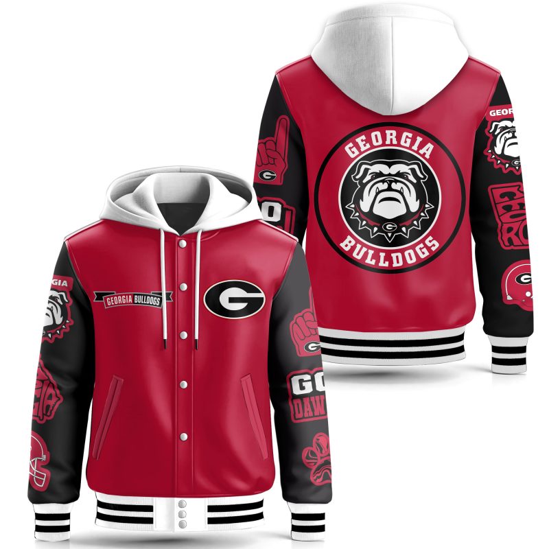 Georgia Bulldogs Special Hooded Baseball Jacket CHB1290