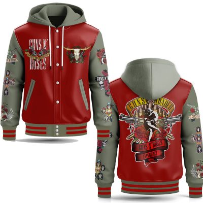 Guns N' Roses Special Hooded Baseball Jacket CHB1179