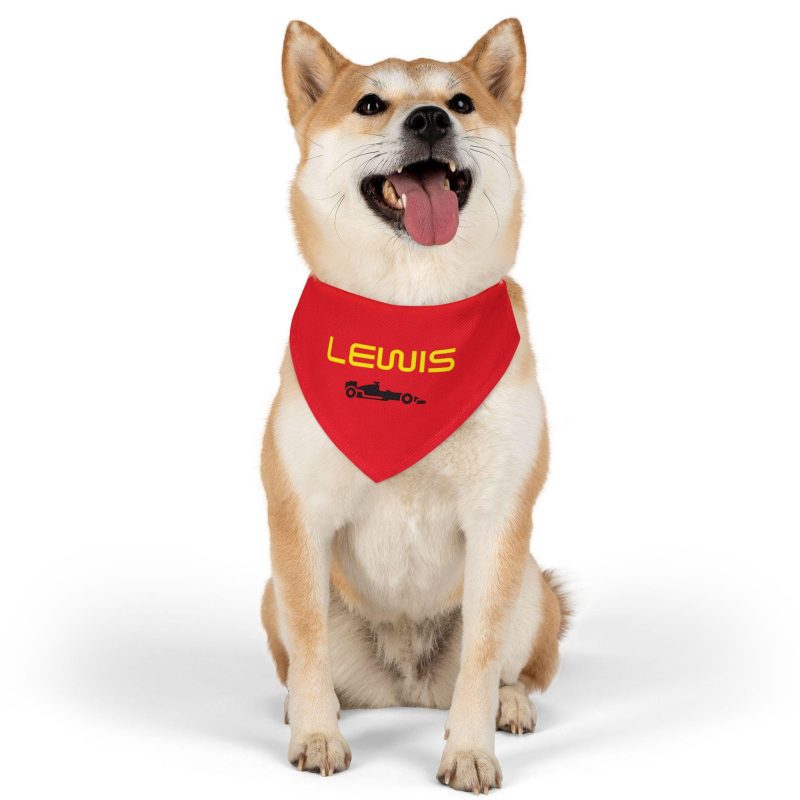 Lewis Hamilton "LEWIS" Dog Bandana Collar F1 Pet Accessories PBN1004