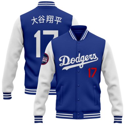 Los Angeles Dodgers Tokyo Series 2025 x Takashi Murakami Baseball Jacket Varsity Jacket - Royal White Shohei Ohtani