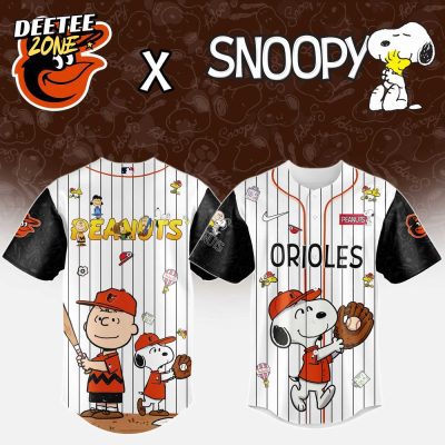 MLB Baltimore Orioles Peanuts 75th Anniversary Baseball Jersey