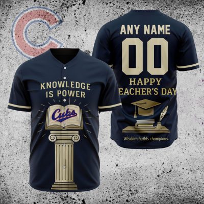 MLB Chicago Cubs Happy Teacher's Day Baseball Jersey