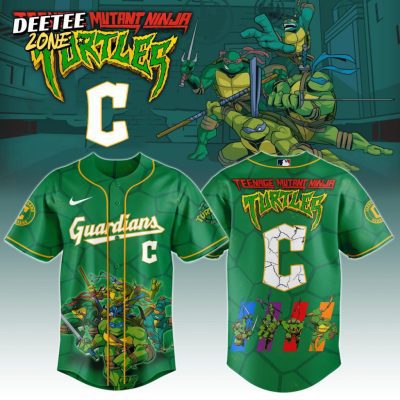 MLB Cleveland Guardians X Teenage Mutant Ninja Turtles Baseball Jersey