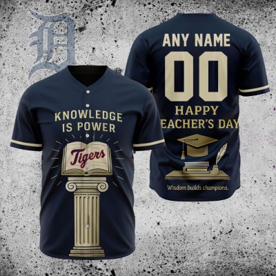 MLB Detroit Tigers Happy Teacher's Day Baseball Jersey