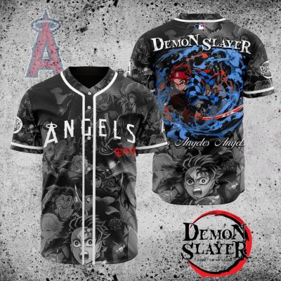 MLB Los Angeles Angels X Demon Slayer Baseball Jersey
