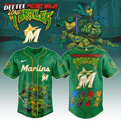 MLB Miami Marlins X Teenage Mutant Ninja Turtles Baseball Jersey