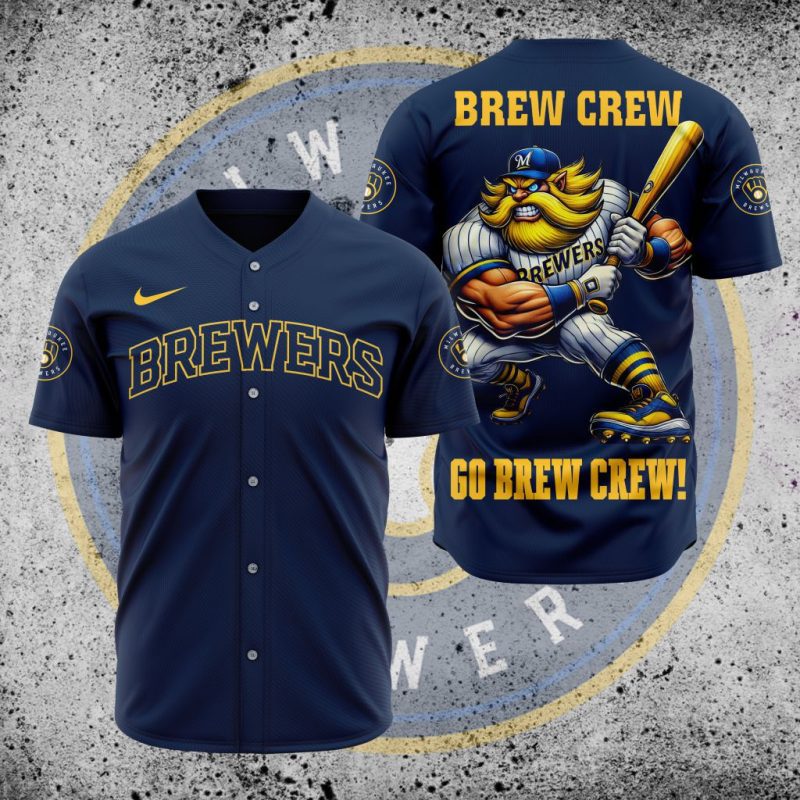 MLB Milwaukee Brewers Baseball Jersey DBJ1197