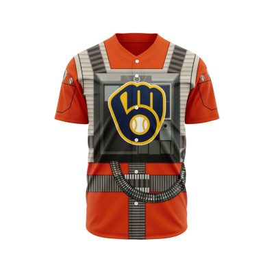 MLB Milwaukee Brewers Special Star Wars Rebel Pilot Design Baseball Jersey