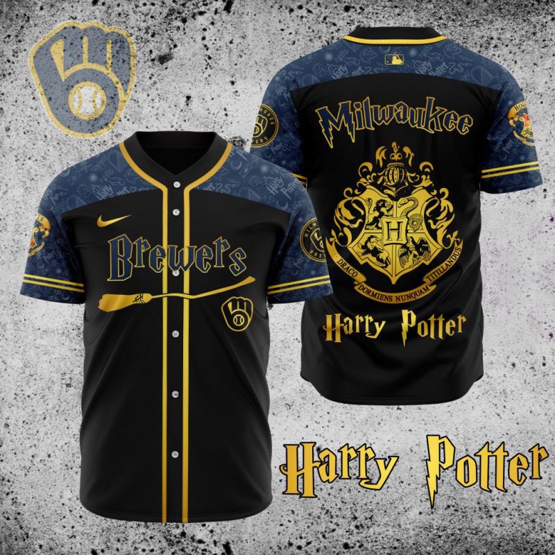 MLB Milwaukee Brewers X Harry Potter Baseball Jersey DBJ1138
