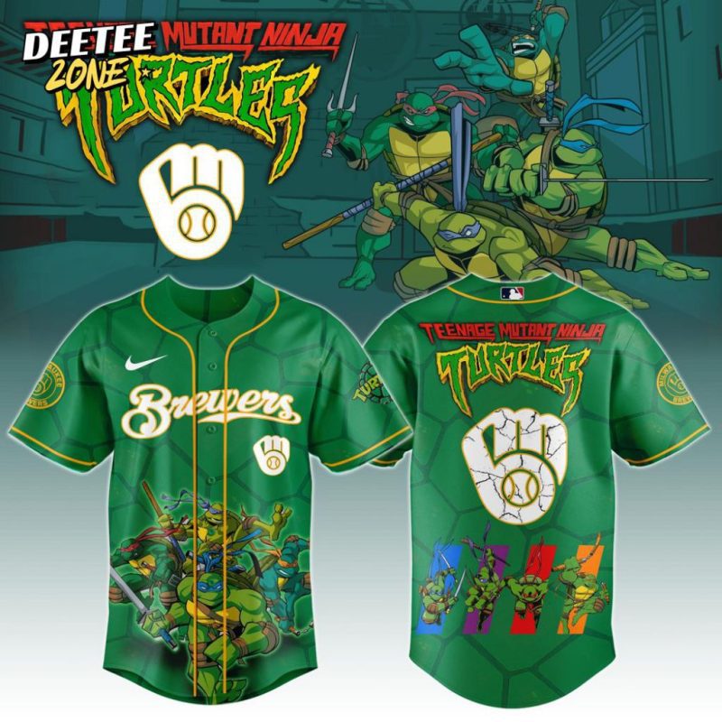 MLB Milwaukee Brewers X Teenage Mutant Ninja Turtles Baseball Jersey