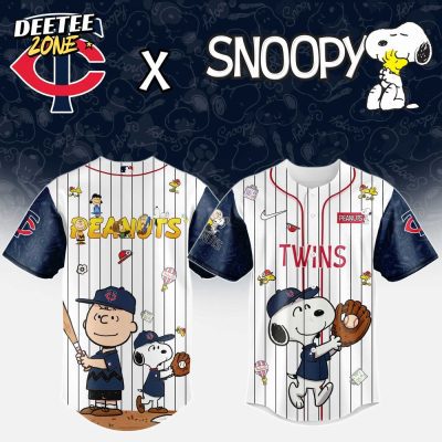 MLB Minnesota Twins Peanuts 75th Anniversary Baseball Jersey