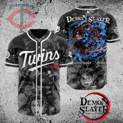 MLB Minnesota Twins X Demon Slayer Baseball Jersey