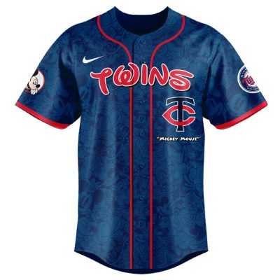 MLB Minnesota Twins X Mickey Mouse Baseball Jersey