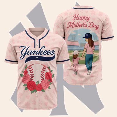 MLB New York Yankees Happy Mother's Day Baseball Jersey