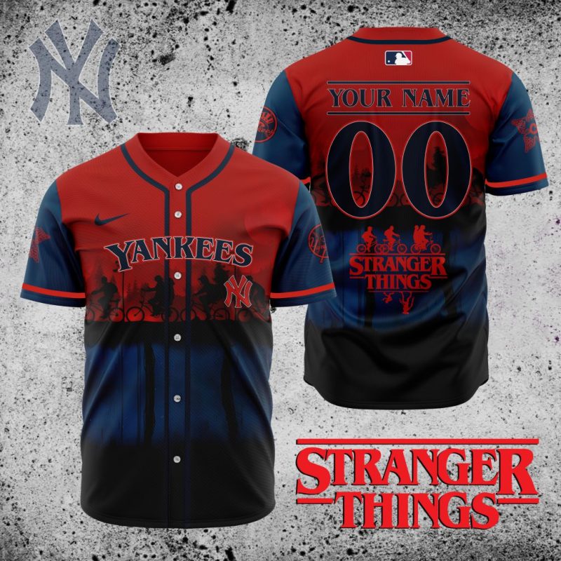 MLB New York Yankees X Stranger Things Baseball Jersey