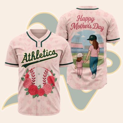 MLB Oakland Athletics Happy Mother's Day Baseball Jersey