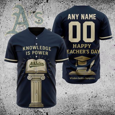 MLB Oakland Athletics Happy Teacher's Day Baseball Jersey