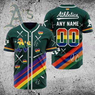 MLB Oakland Athletics Pride Heritage Baseball Jersey