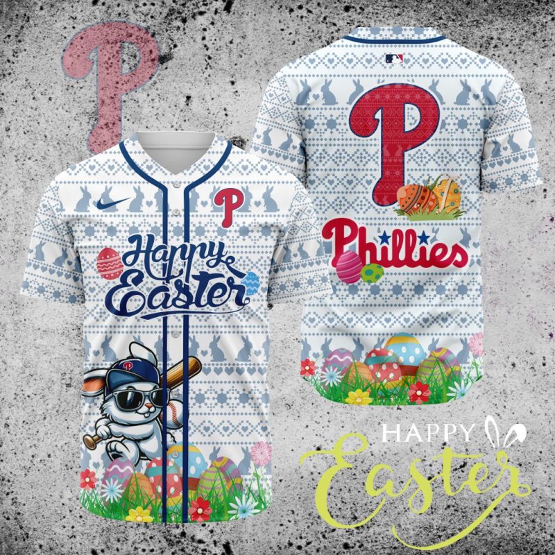 MLB Philadelphia Phillies Happy Easter Baseball Jersey DBJ1164