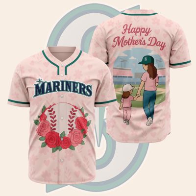 MLB Seattle Mariners Happy Mother's Day Baseball Jersey
