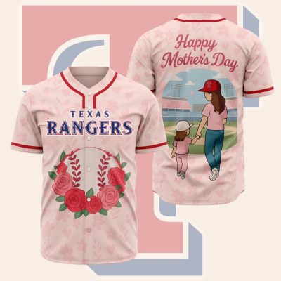 MLB Texas Rangers Happy Mother's Day Baseball Jersey