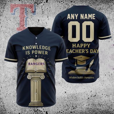 MLB Texas Rangers Happy Teacher's Day Baseball Jersey