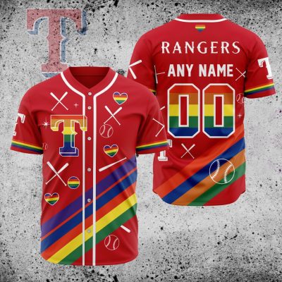 MLB Texas Rangers Pride Heritage Baseball Jersey